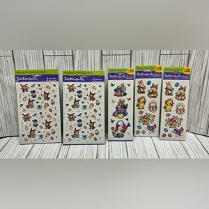 American Greetings Stickety Doo Da Stickers Easter Bunny Rabbit Chicks Set Of 5